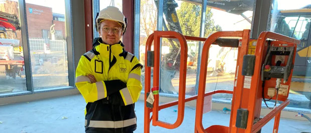 Stø Entreprenør tester Utstyrsdeling på Kvartal 1 i Lillestrøm